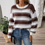 Claire Delacroix | Striped Colorblock Sweater For Women