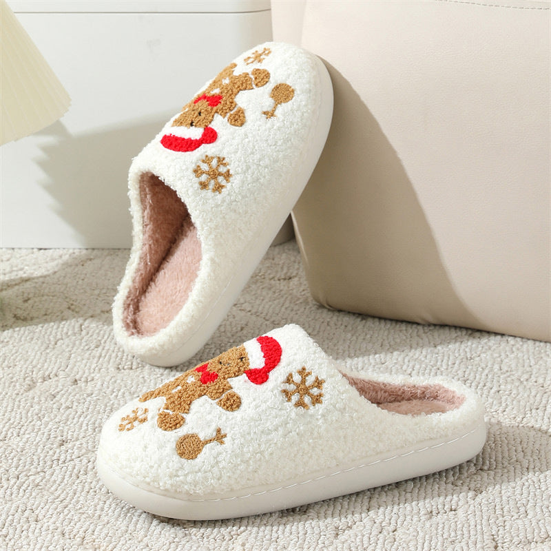 Eleonora Fontaine | Gingerbread Fuzzy Slippers For Women