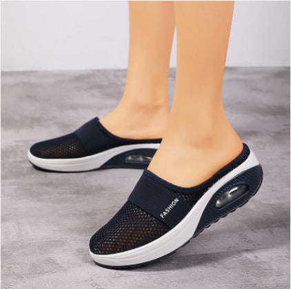 Isabella Moreau | Mesh Platform Slide Sneakers For Women