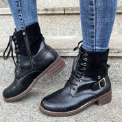 Rosalind Hartwell | Lace-Up Combat Ankle Boots For Women