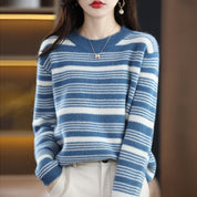 Liliane Cadeau | Striped Knit Sweater For Women