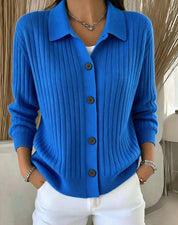 Isabella Moreau | Ribbed Knit Sweater Cardigan For Women