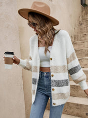 Nadine Orsolini | Striped Open-Front Sweater For Women