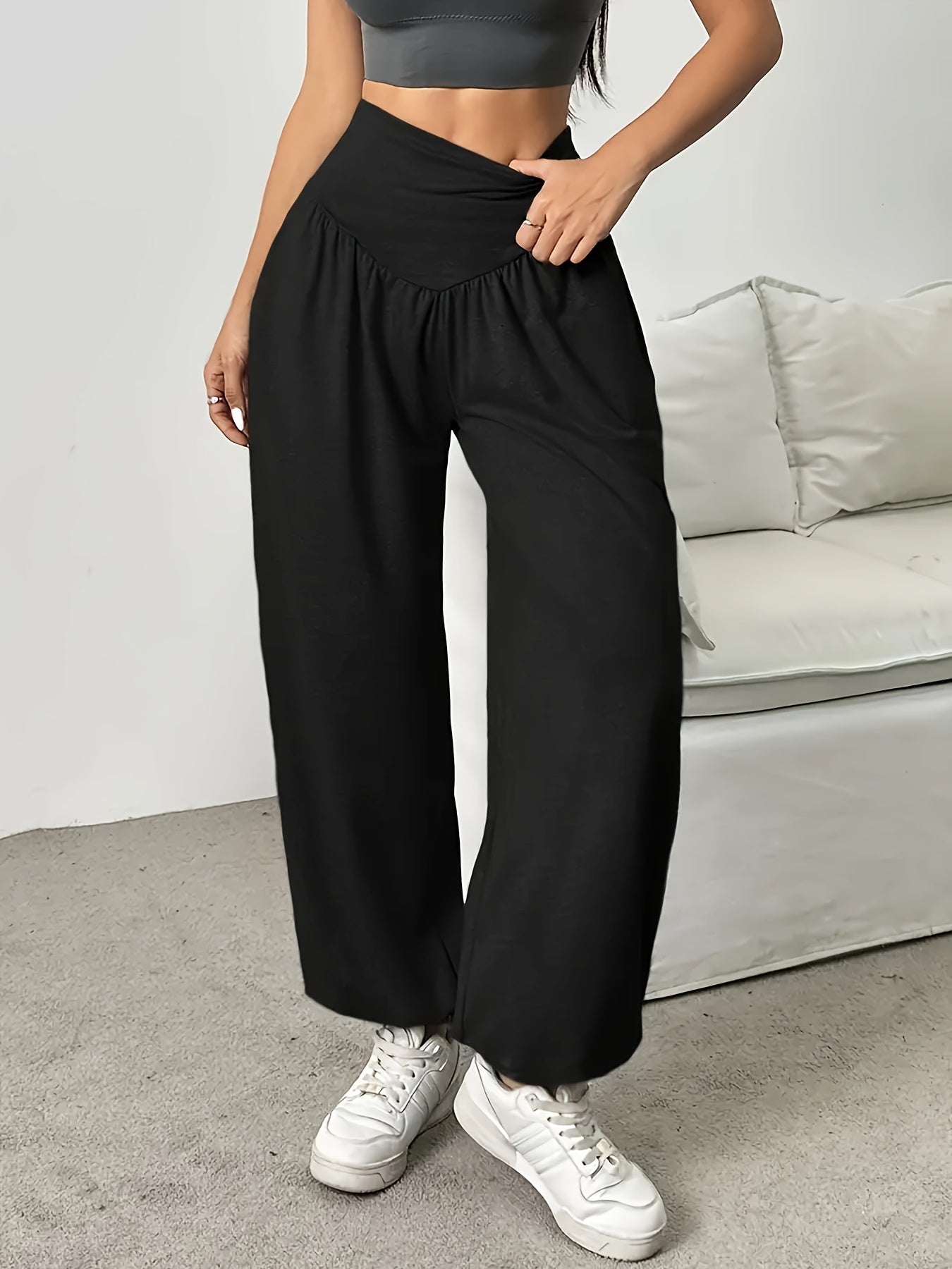Marina Chastain | High-Waist Wide-Leg Lounge Pants For Women