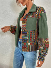 Juliette Renard | Corduroy Patchwork Jacket For Women