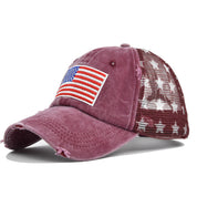Beatrice Fontaine | Distressed American Flag Veterans Day Baseball Cap Unisex