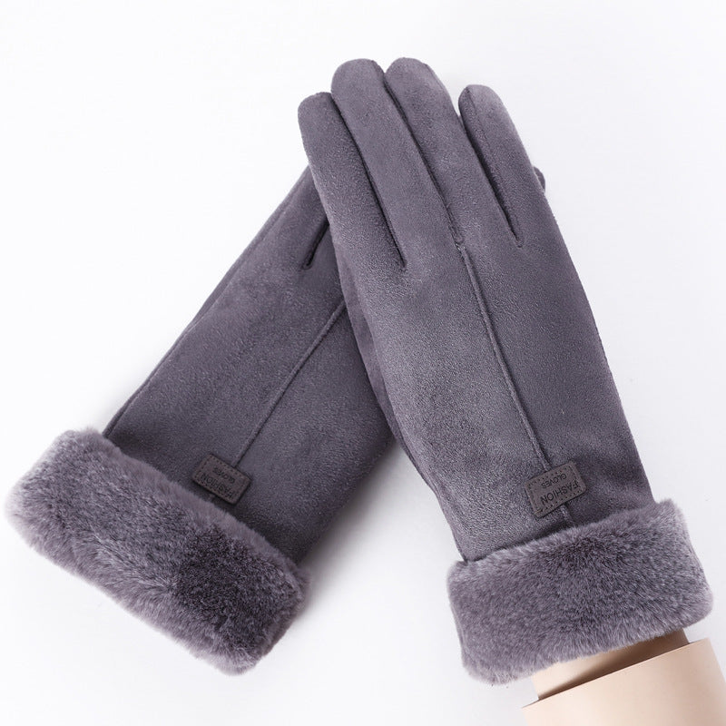 Pru Woodholt | Touchscreen Faux Fur Cuff Gloves For Women