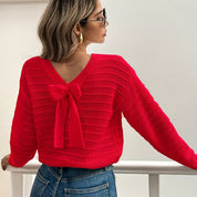 Adrienne Sorbier | Bow-Tie Knit Sweater For Women
