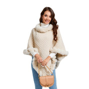 Ophelia Renwick | Fur Collar Cape Wrap For Women