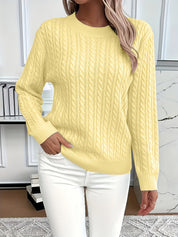 Simone Aldridge | Cable-Knit Round Neck Sweater For Women
