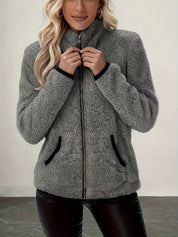 Nathalie Griswold | Plush Sherpa Zip-Up Jacket For Women