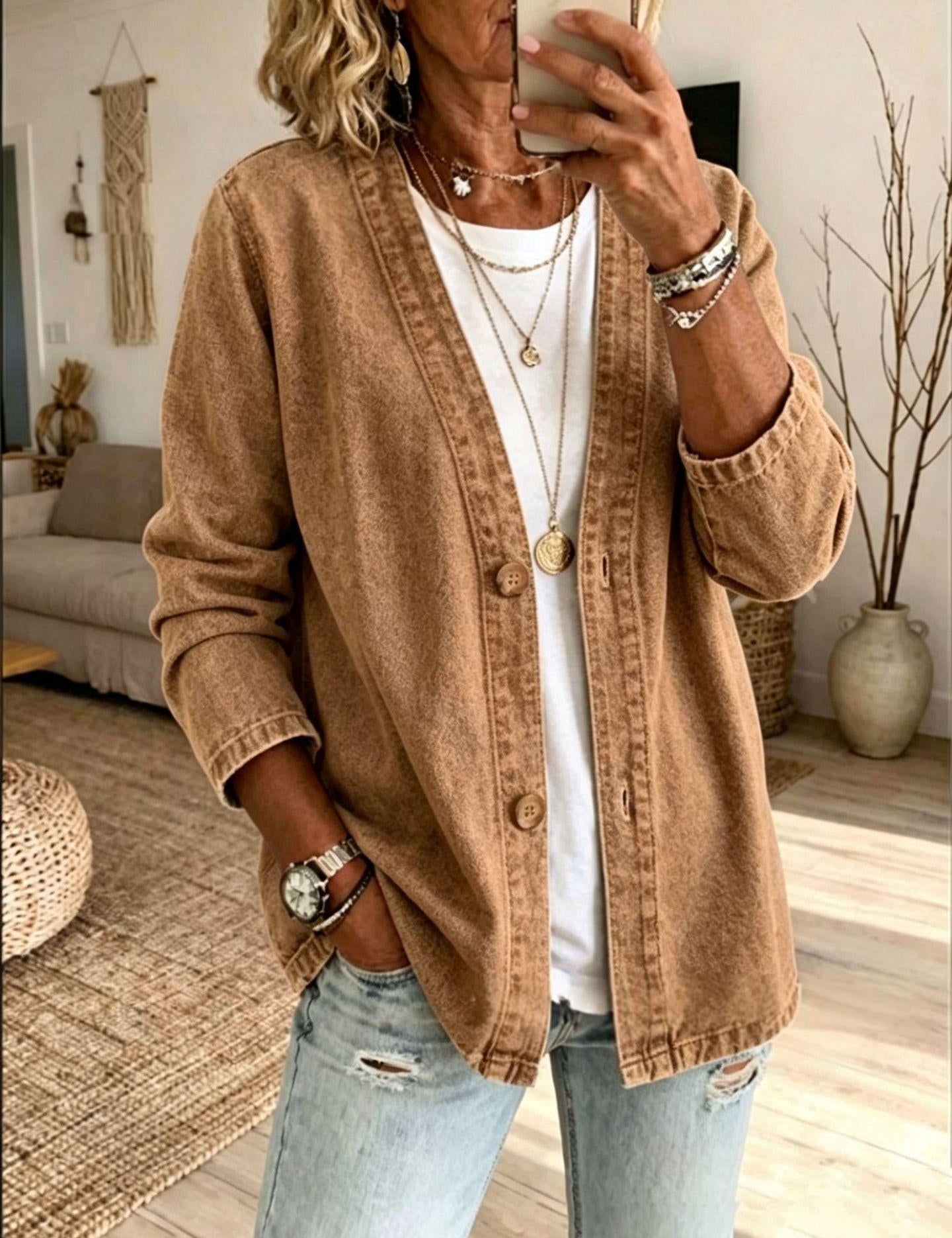 Danielle Westbrook | Casual Denim Cardigan Jacket For Women