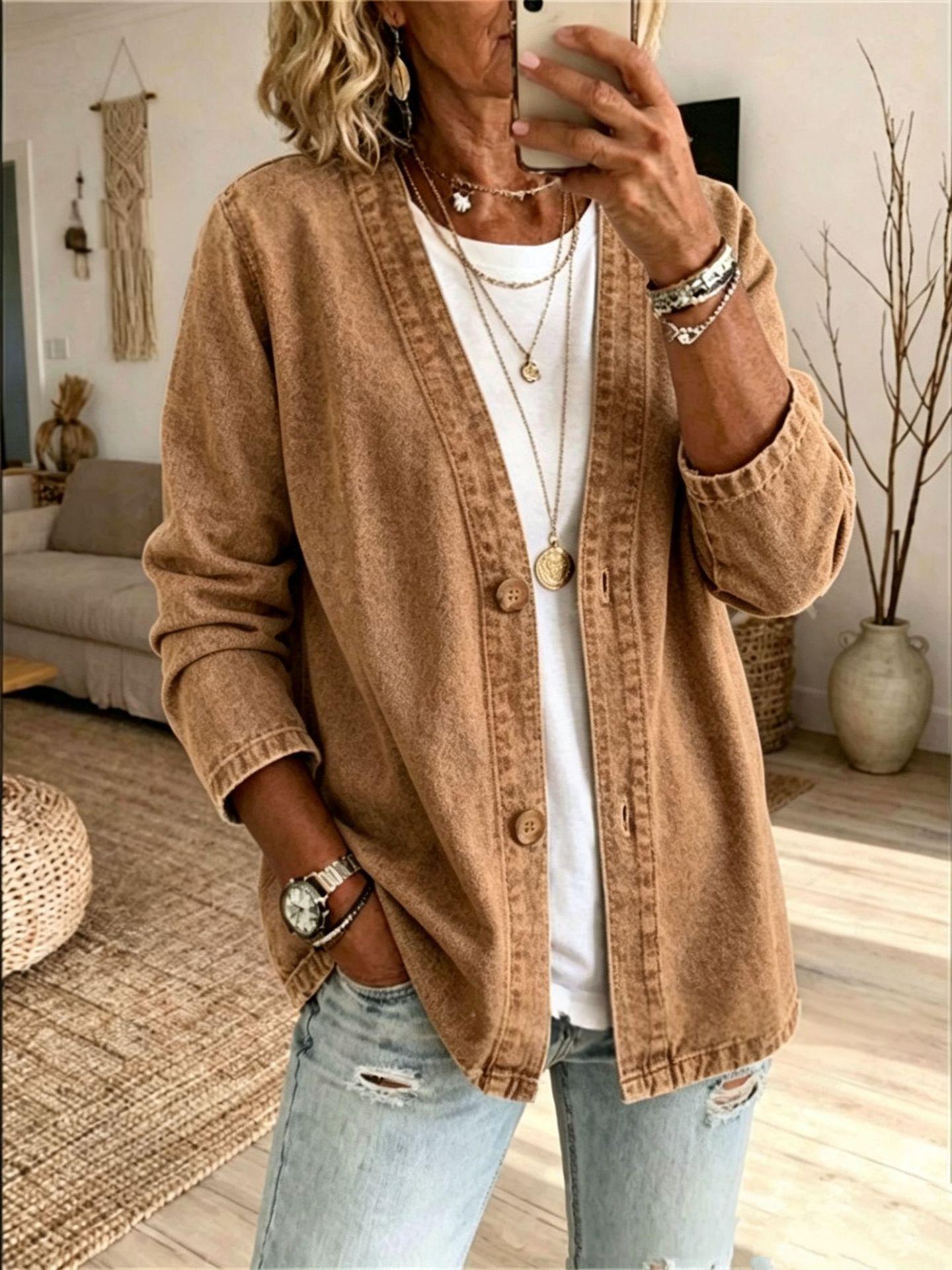 Danielle Westbrook | Casual Denim Cardigan Jacket For Women