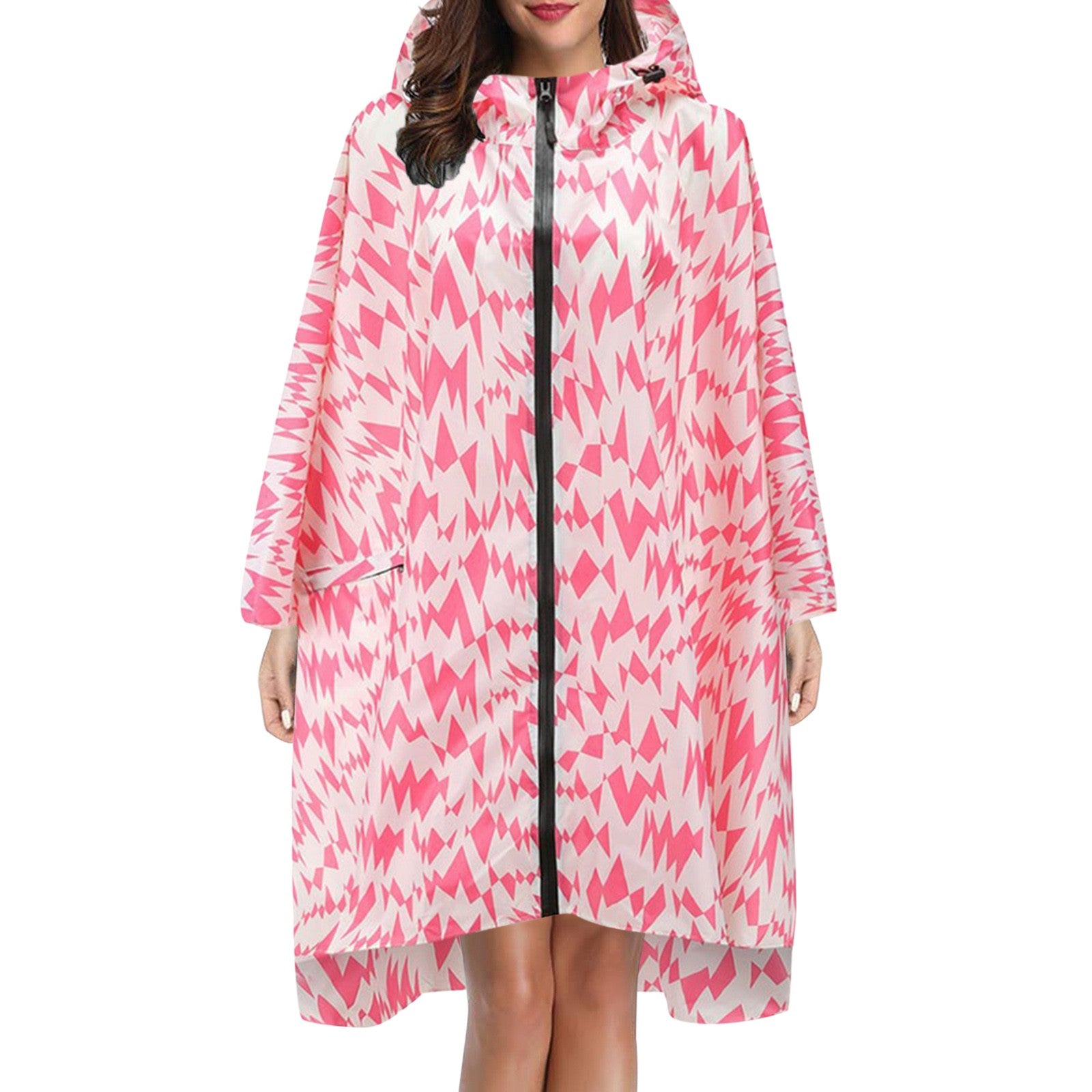 Elaine Beaurivage | Printed Hooded Raincoat For Women