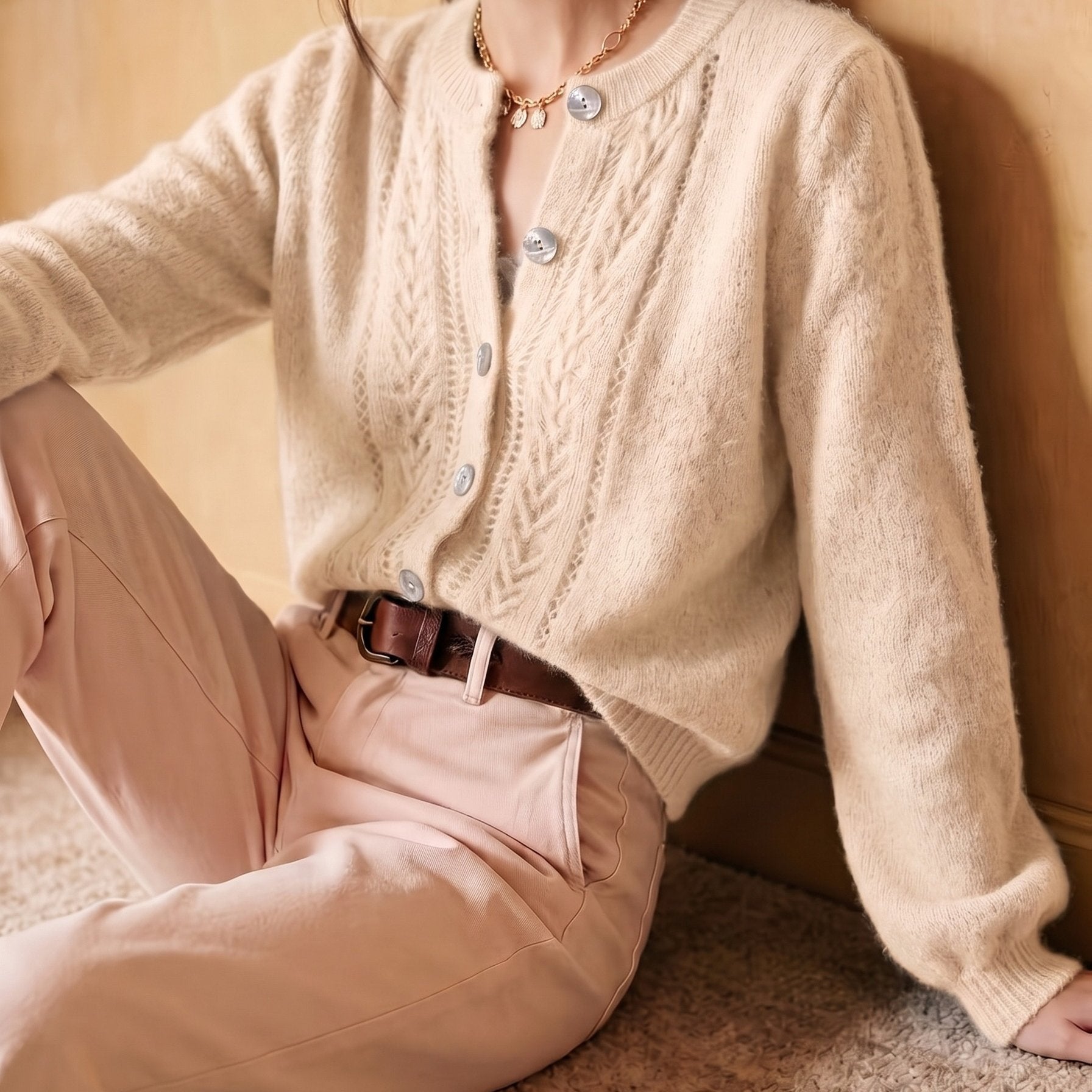 Renata Fontclair | Textured Round-Neck Sweater For Women