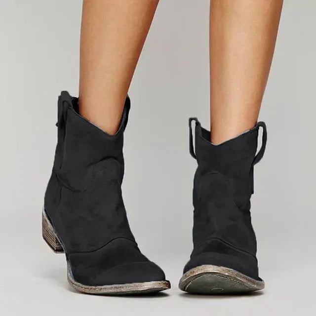 Sandrine Beauclaire | Western Cowboy Ankle Boots For Women