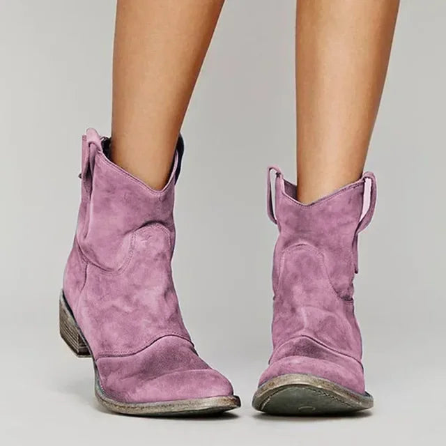 Sandrine Beauclaire | Western Cowboy Ankle Boots For Women