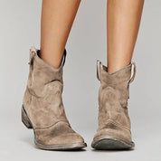 Sandrine Beauclaire | Western Cowboy Ankle Boots For Women