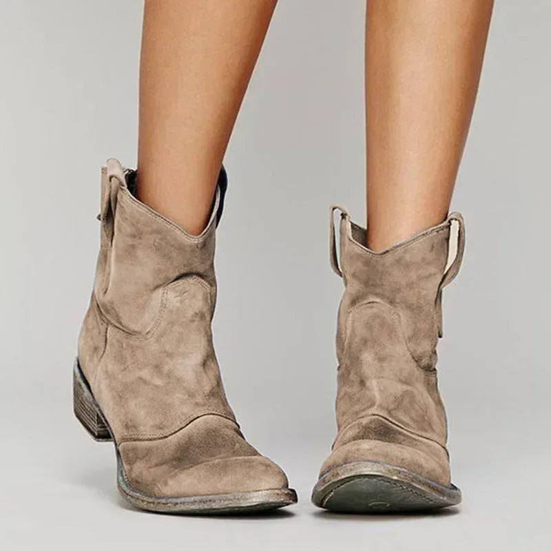 Sandrine Beauclaire | Western Cowboy Ankle Boots For Women