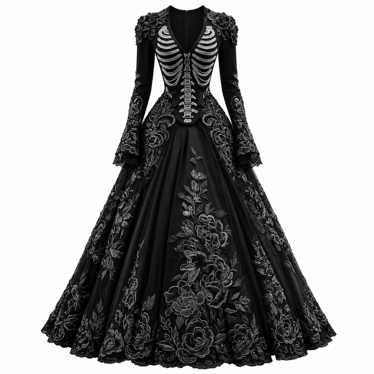 BoneDuchessSkeletonHalloweenMaxiDressForWomen-item.png