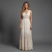 Isolde Beauchêne | Boho Lace Maxi Dress For Women