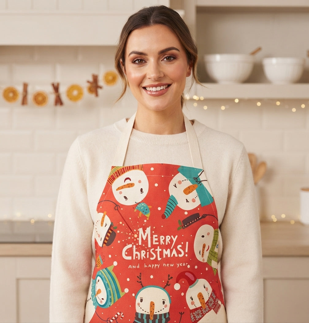 Celeste Duvall | Unisex Christmas Print Kitchen Apron