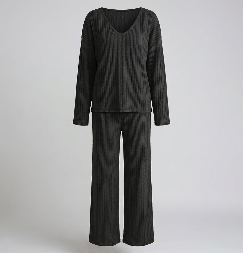 Camille Delacroix | Ribbed Knit Lounge Set For Women