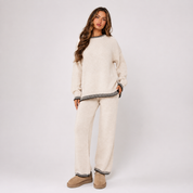 Adriana Castellane | Oversized Knit Wide Leg Lounge Set For Women