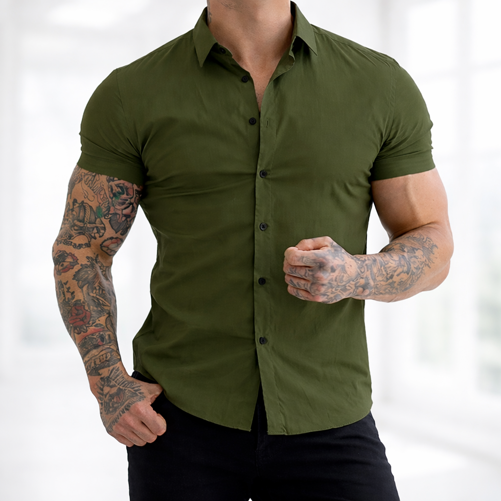 Theon James | Short Sleeve Slim Fit Shirt For Men