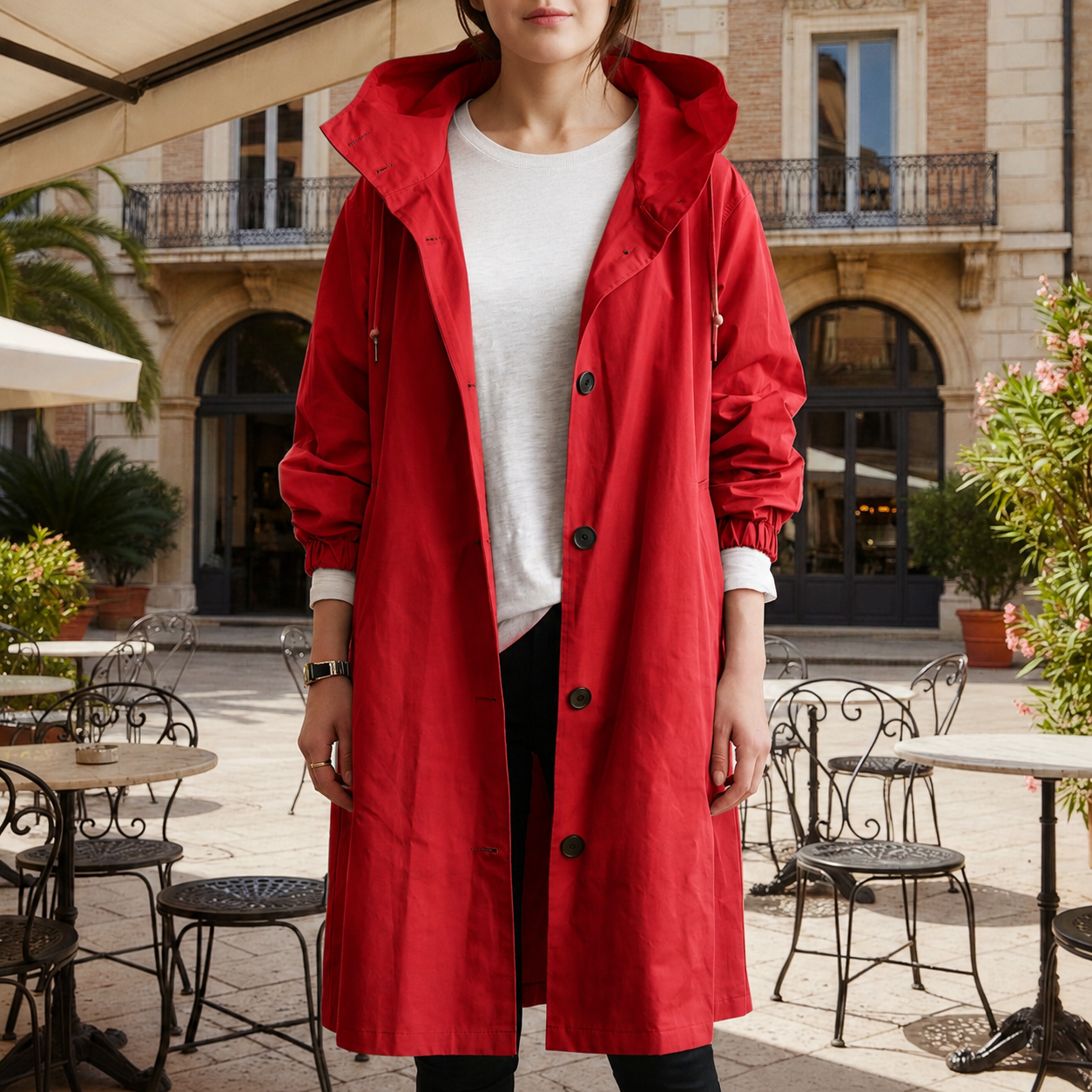 Pauline Grenoble | Hooded Waterproof Trench Coat For Women