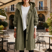 Pauline Grenoble | Hooded Waterproof Trench Coat For Women