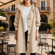 Pauline Grenoble | Hooded Waterproof Trench Coat For Women