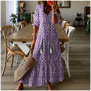 Aurelia Santorini | Ikat Print Maxi Dress For Women