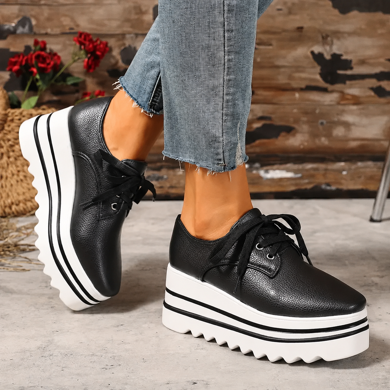 Cressida Marlowe | Platform Oxford Lace-Up Flat For Women