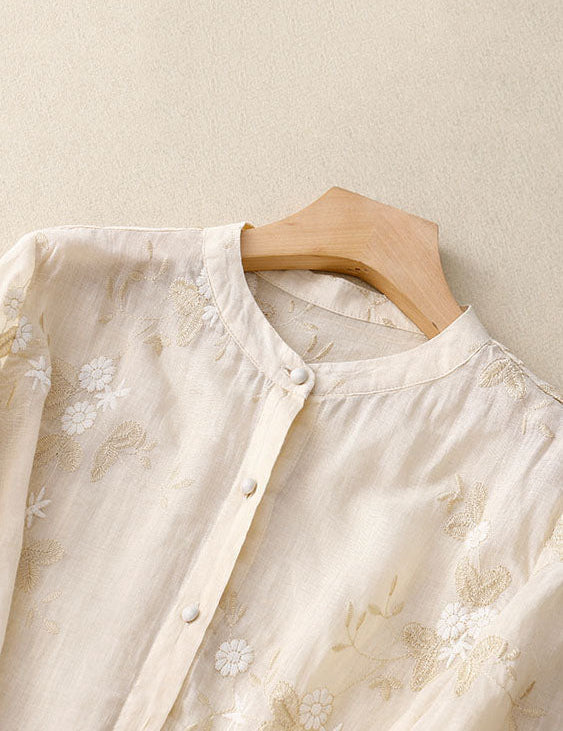 Classy-Beige-Embroideried-Button-Patchwork-Cotton-Shirt-Tops-Summer2.jpg