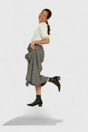 Natalia Thornecrest | Black Suede Cutout Low Heel Pumps