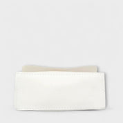 Juliette Moreau | Black Structured Handbag with Scarf Handle & Gold Chain