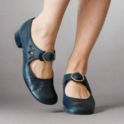 Emmeline Varcourt | Vintage Mary Jane Low Heel Shoes For Women