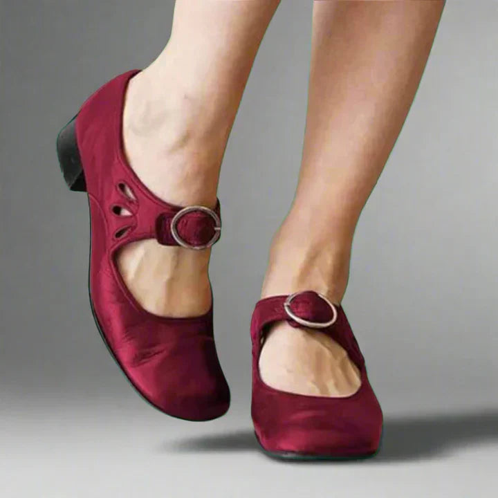Emmeline Varcourt | Vintage Mary Jane Low Heel Shoes For Women