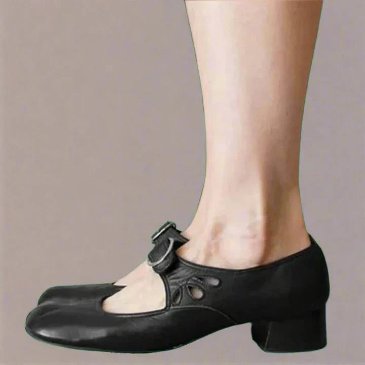 Emmeline Varcourt | Vintage Mary Jane Low Heel Shoes For Women