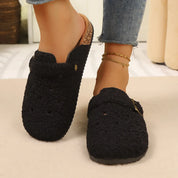 Celestine Vaumont | Fleece Clog Slippers with Cork Sole