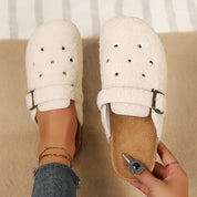 Celestine Vaumont | Fleece Clog Slippers with Cork Sole