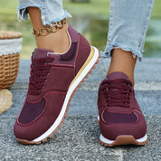 Stellan Hartcourt | Lace-Up Mesh Sneakers in Navy, Beige & Burgundy