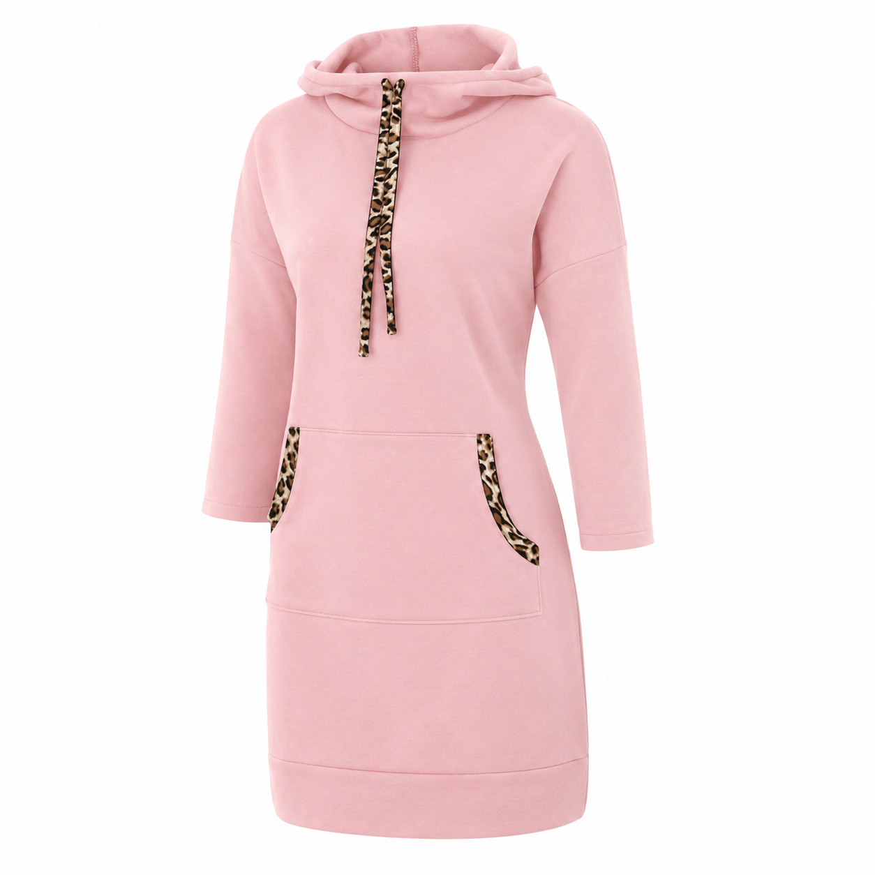 Elise Dumont | Cowl Neck Hoodie Mini Dress For Women