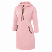 Elise Dumont | Cowl Neck Hoodie Mini Dress For Women