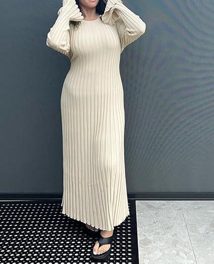 Eloise Harrington | Ribbed Knit Maxi Dress For Women