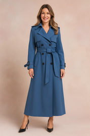 Clarisse Montague | Belted Longline Trench Coat For Women