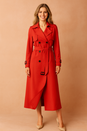 Clarisse Montague | Belted Longline Trench Coat For Women