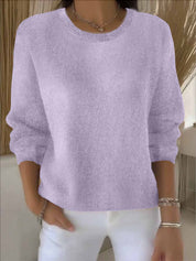 Thessaly Wrentford | Yellow Crew Neck Knit Sweater