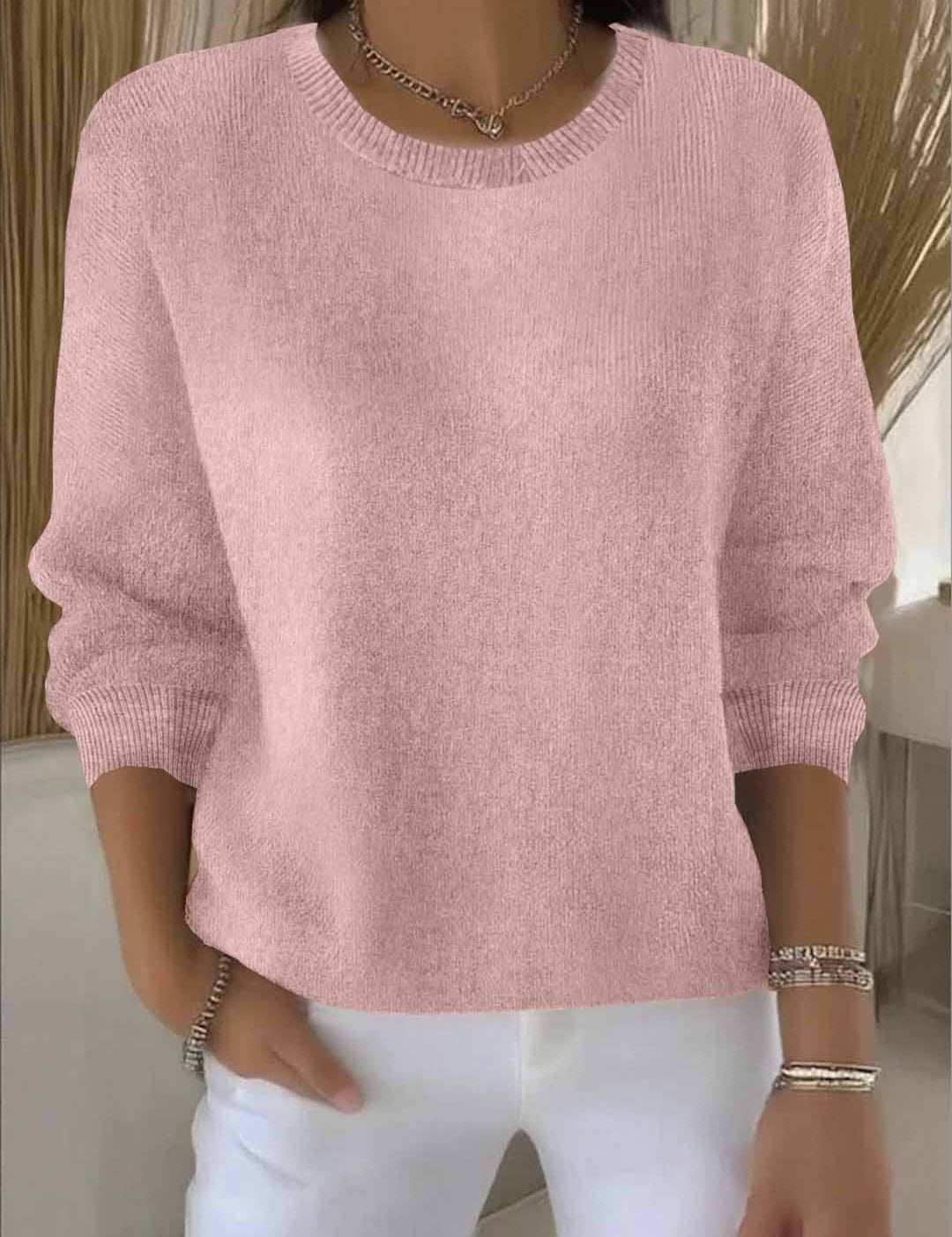 Thessaly Wrentford | Yellow Crew Neck Knit Sweater